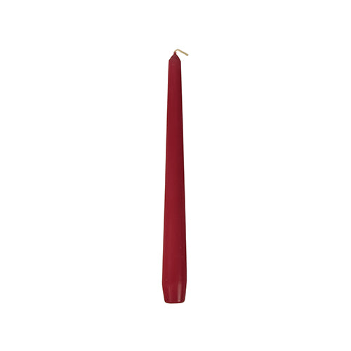 Papstar Leuchterkerze – Ø 2,2 × 25 cm – Paraffin, Bordeaux, 50er Pack