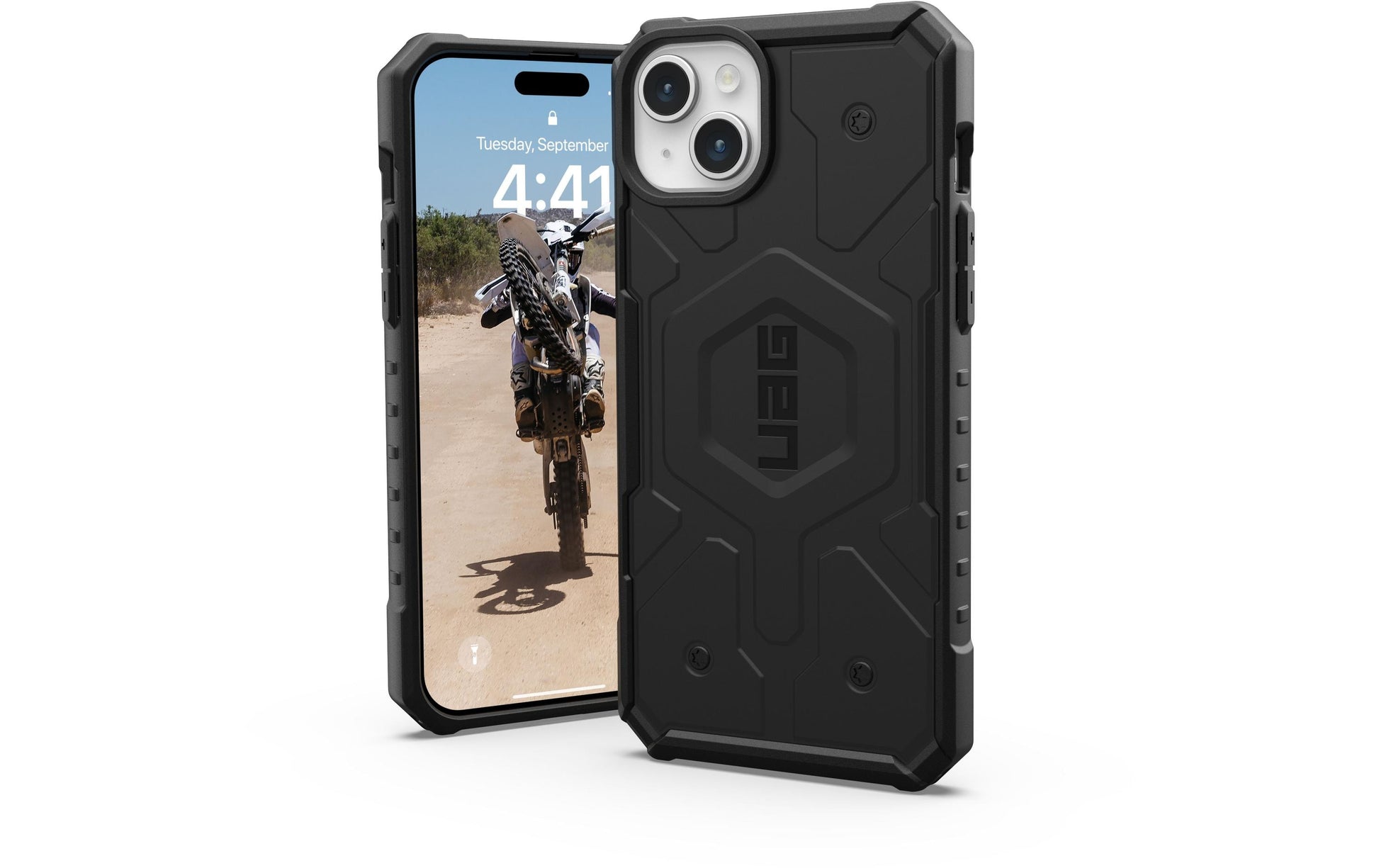 Urban Armor Gear Backcover – für Apple iPhone 15 Plus – schwarz – MagSafe-kompatibel