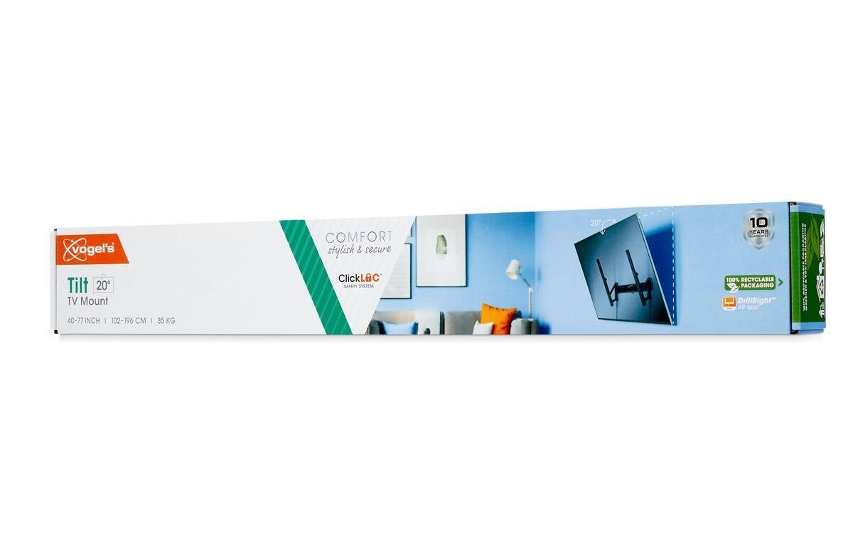 Vogel's Vogels 6VO TVM 3615B – Wandhalterung, neigbar, für 46", VESA 400×400, bis 35 kg, schwarz