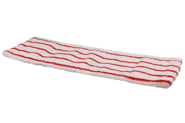 Sprint Plus Wischbezug Brush Ridge – 40 cm, mit Taschen und Laschen, Borsten/Polyester/PA-Mikrofaser, Rot/Weiss