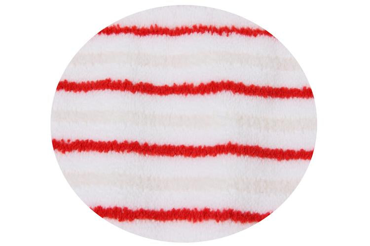 Sprint Plus Wischbezug Brush Ridge – 40 cm, mit Taschen und Laschen, Borsten/Polyester/PA-Mikrofaser, Rot/Weiss