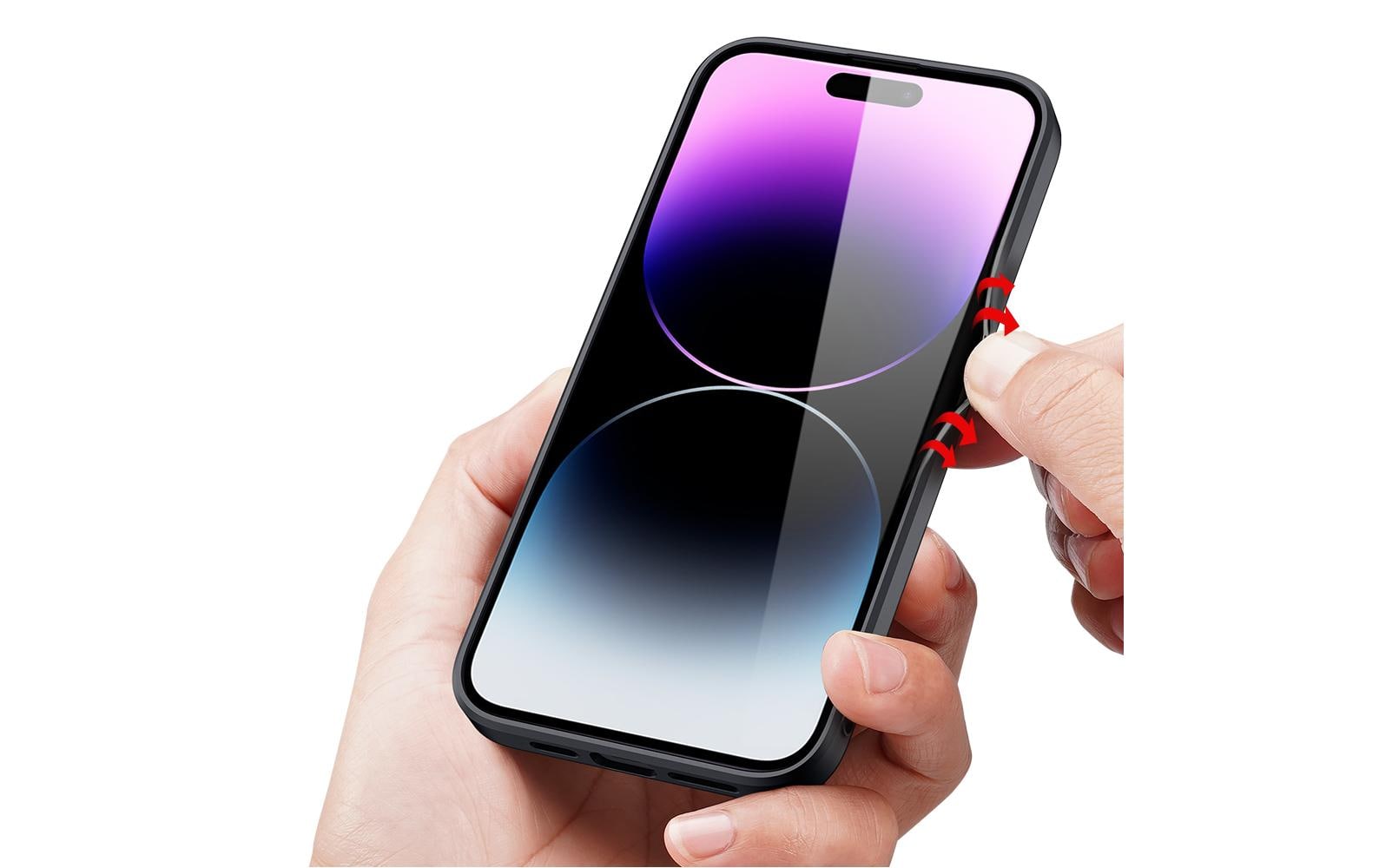 nevox StyleShell Nylo Backcover – für Apple iPhone 15 Pro Max, Nylon+PC+TPU, schwarz