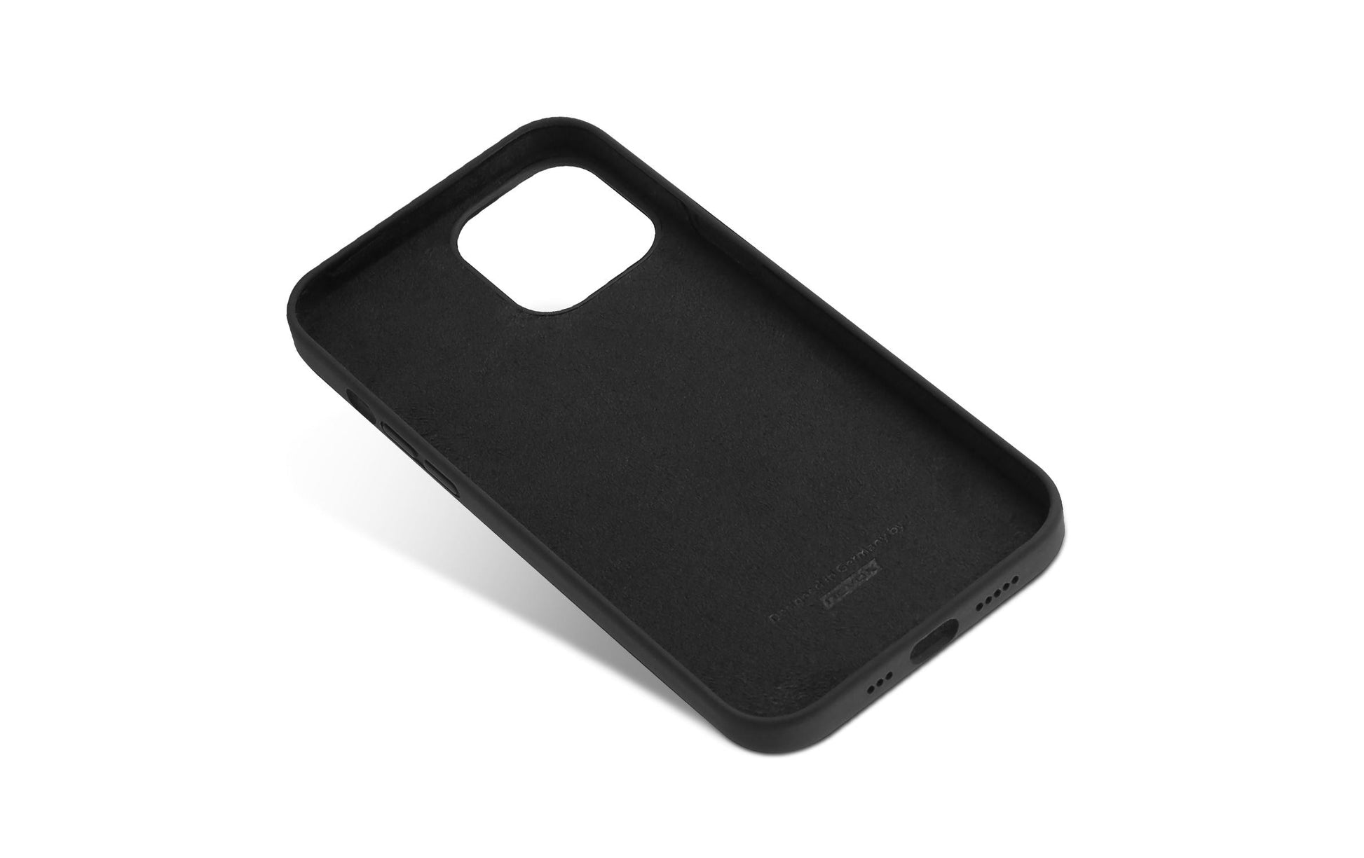 nevox StyleShell SHOCK Backcover – für Apple iPhone 15 Pro, PC+Silikon+Mikrofaser, Schwarz