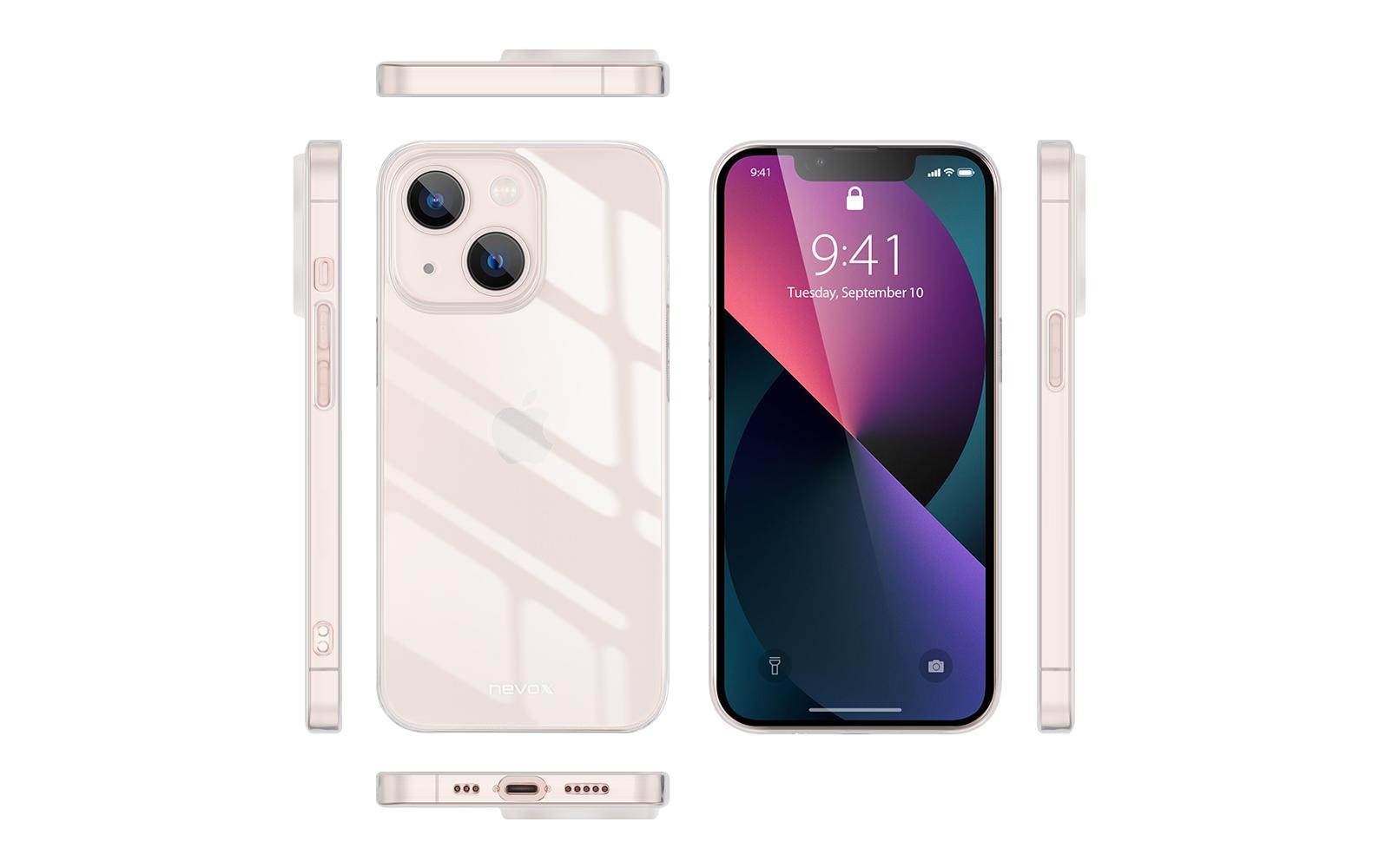 Nevox StyleShell Flex Backcover – für Apple iPhone 15 Plus, TPU, Transparent