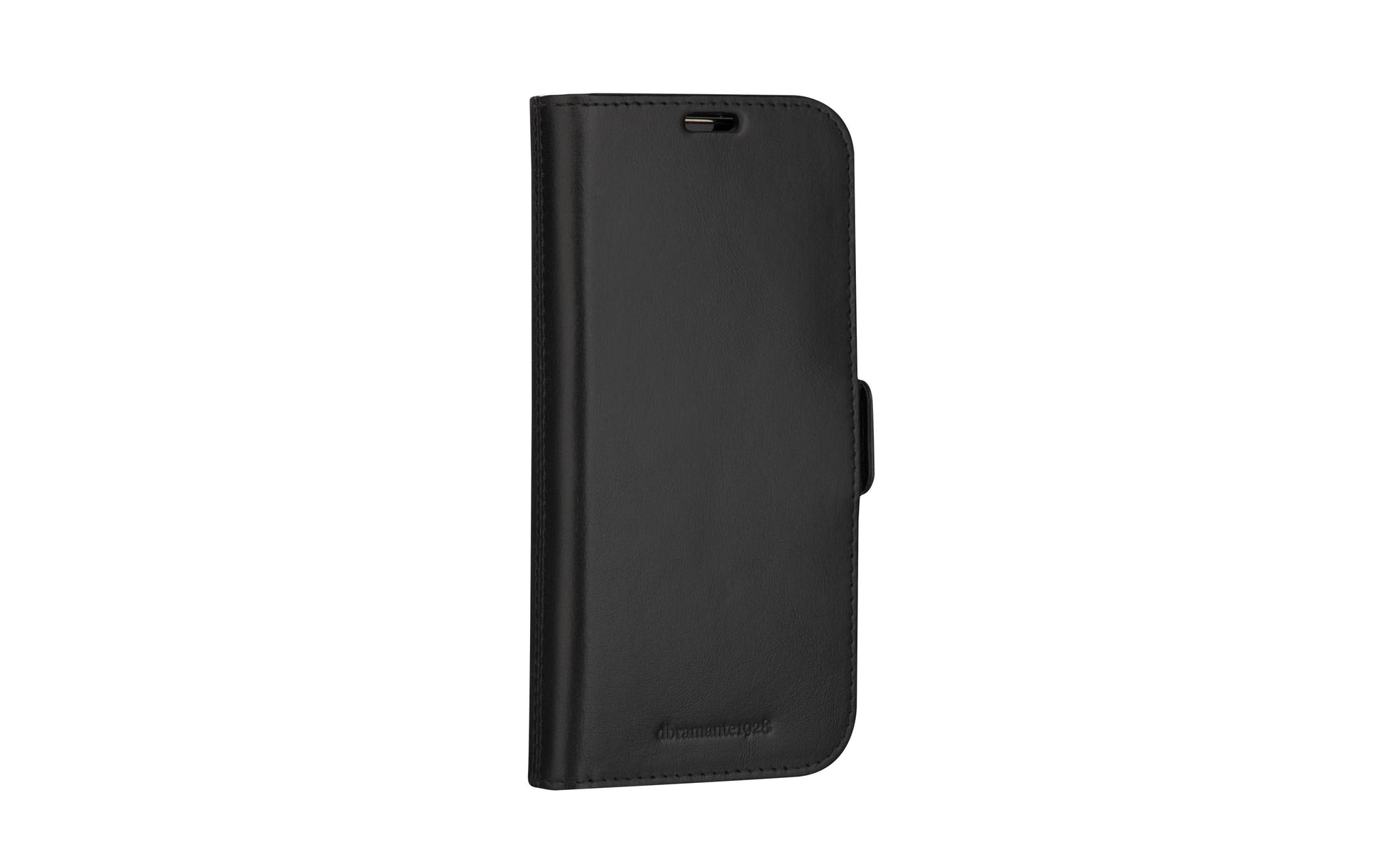 dbramante1928 Copenhagen Wallethülle – für Apple iPhone 15 Pro, mit Ständer, 3 Kartenfächer, Leder, Schwarz