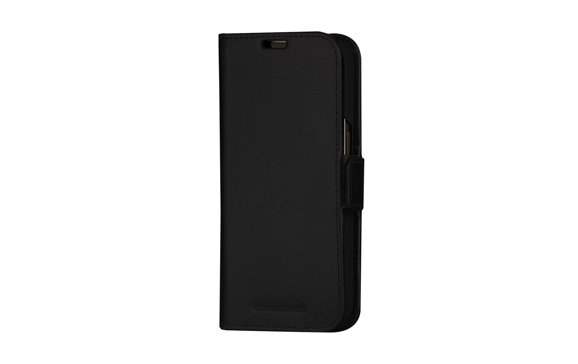 dbramante1928 Copenhagen Wallethülle – für Apple iPhone 15 Pro, mit Ständer, 3 Kartenfächer, Leder, Schwarz