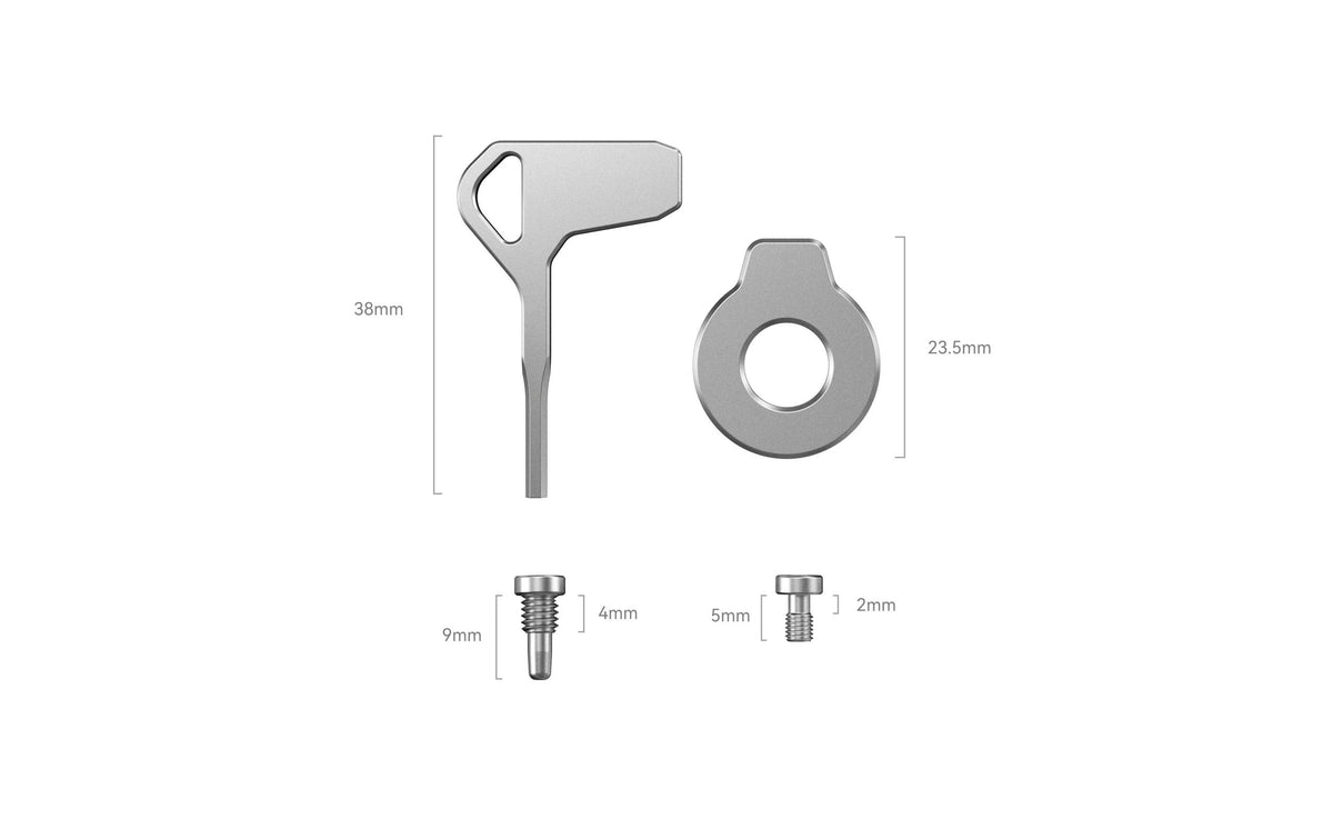 SmallRig 4385 Schraubensatz – Edelstahl, Länge 4 mm – für Cage, L-Bracket, Griff u. a.