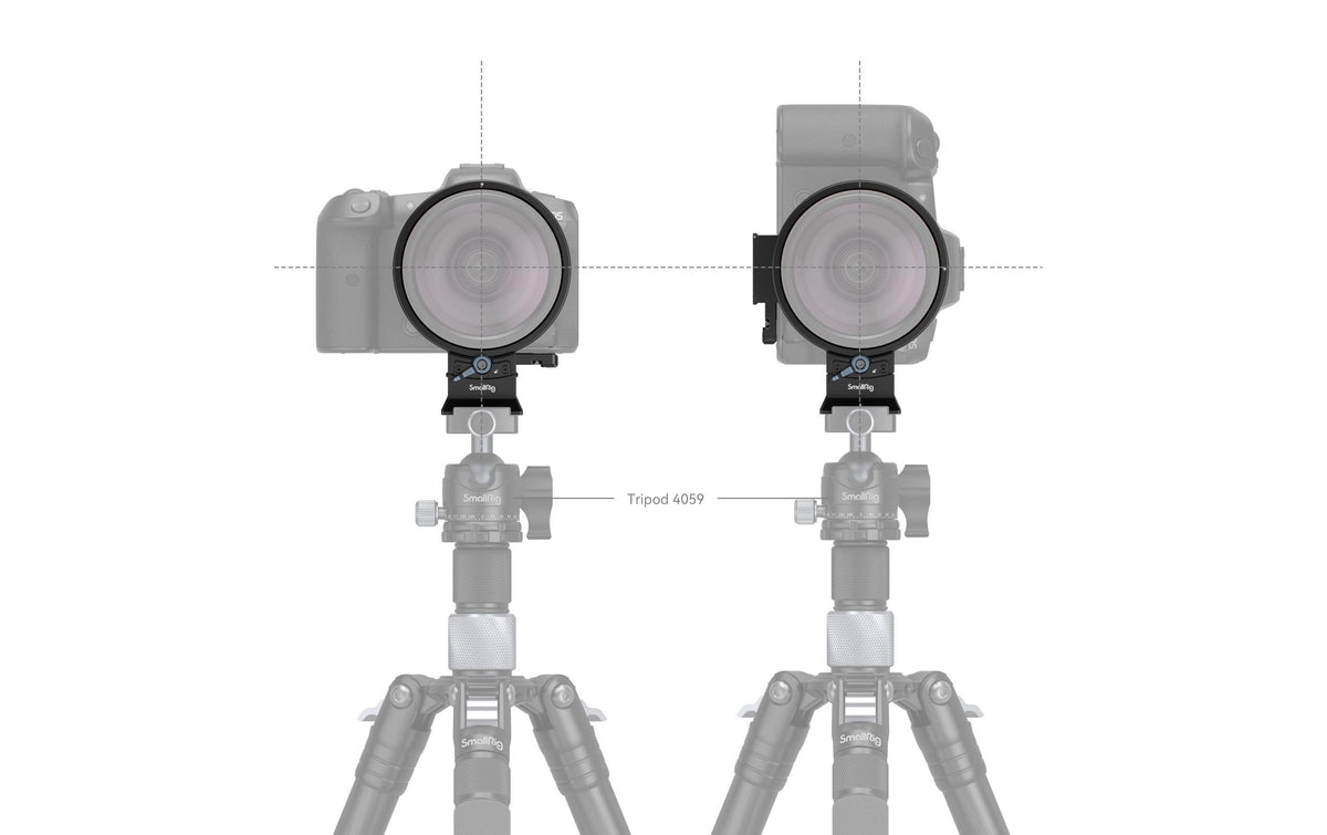 SmallRig 4300 Drehbare Montageplatte – 124 × 68,7 × 94 mm – 1/4-20 & 3/8-16 – für Canon EOS R5, R5C, R6 und andere