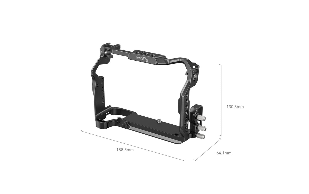 SmallRig 4201 Cage – Aluminium, 1/4"/3/8", 188,5 × 64,1 × 80 mm – für FUJIFILM GFX100 II – Schwarz