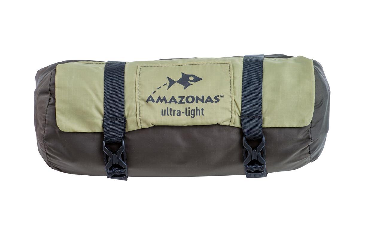 AMAZONAS Hängematte Mosk-Traveller Thermo XXL – bis 200 kg – 305 × 160 cm – khaki – Nylon Ripstop