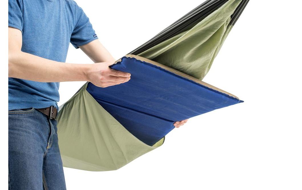 AMAZONAS Hängematte Mosk-Traveller Thermo XXL – bis 200 kg – 305 × 160 cm – khaki – Nylon Ripstop