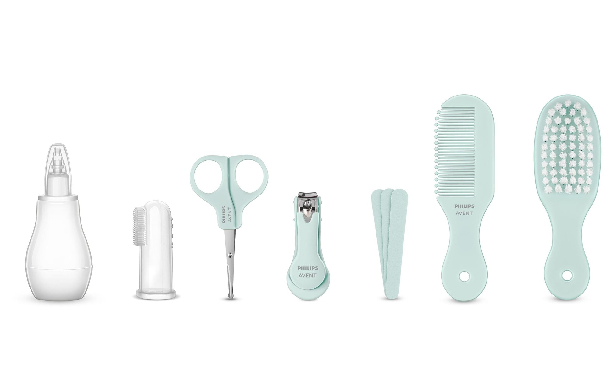 Philips AVENT Babypflege-Set – mit digitalem Thermometer, Nasensauger – 8 Stk – Blau