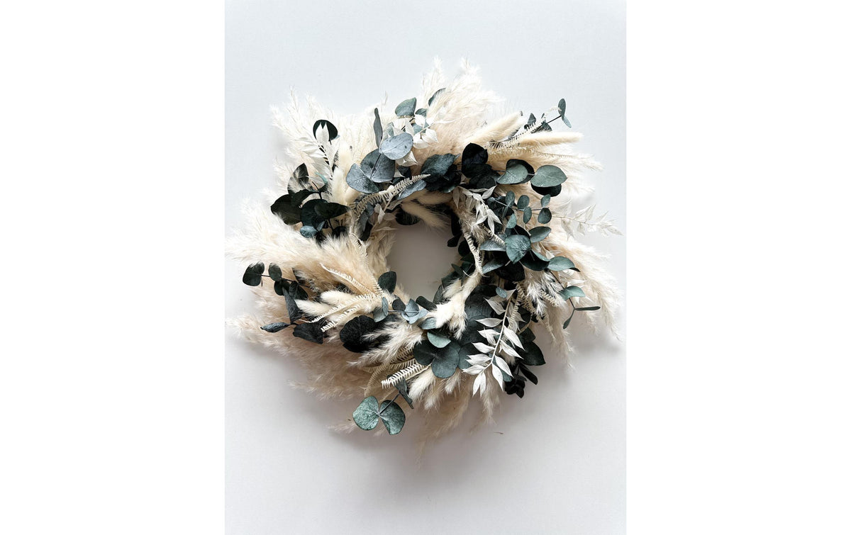 Soli collection Adventskranz – Ø 30 cm – Trockenblumen, mehrfarbig