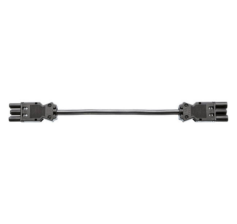 Bachmann Netzkabel Verlängerungskabel, GST18i3 auf GST18i3, 1 m, Schwarz
