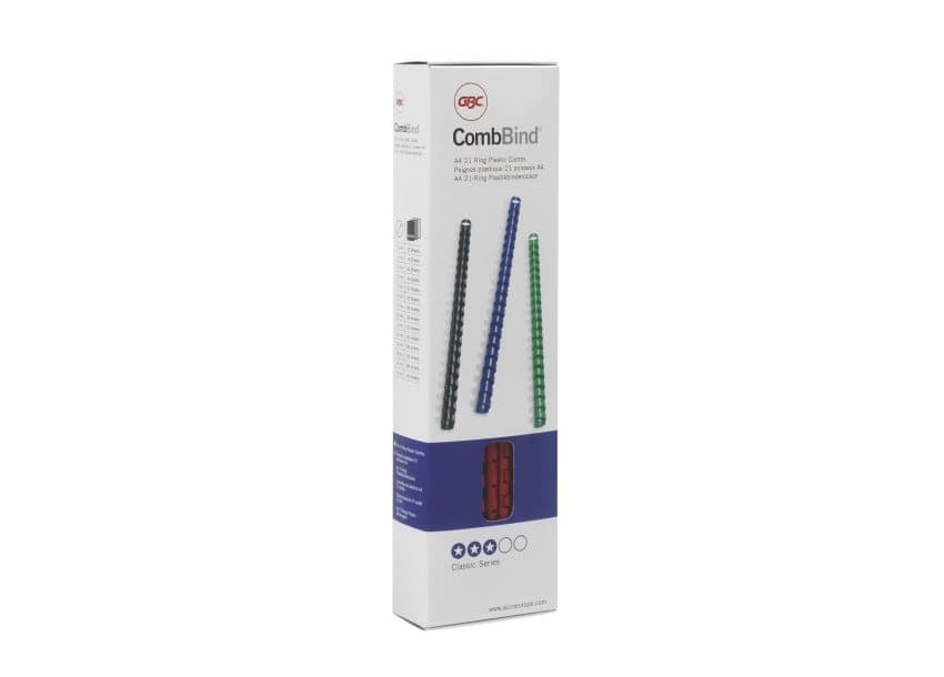 GBC Bindedisc-Ringe – für A4 – Ø 10 mm, schwarz, Kunststoff – 100 Stk.