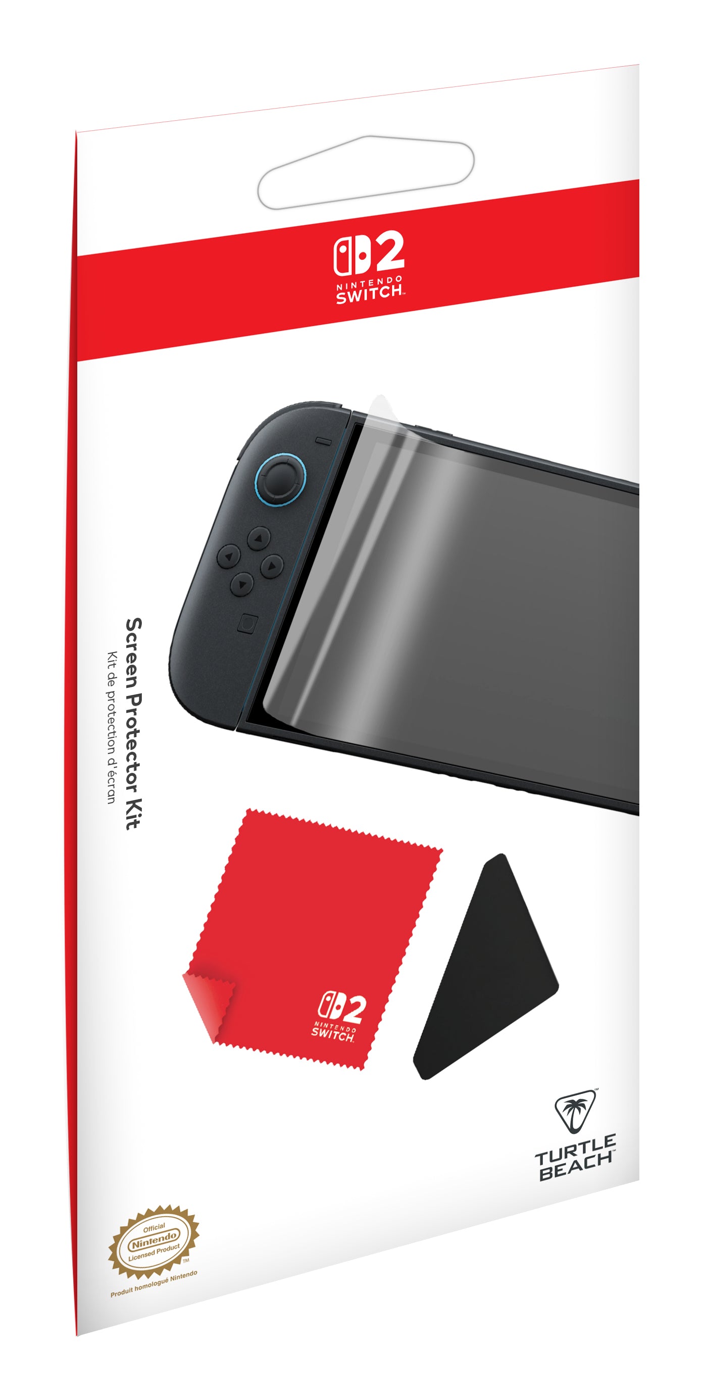 Turtle Beach Displayschutz (Folie), Blaulichtfilter – für Nintendo Switch 2 – 2er-Pack – mit Applikator