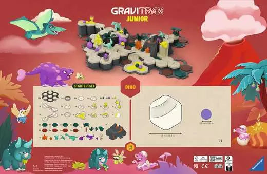 Ravensburger GraviTrax Starter-Set XXL – Murmelbahn – Dino – 197-teilig – ab 3 Jahren – Kunststoff, FSC
