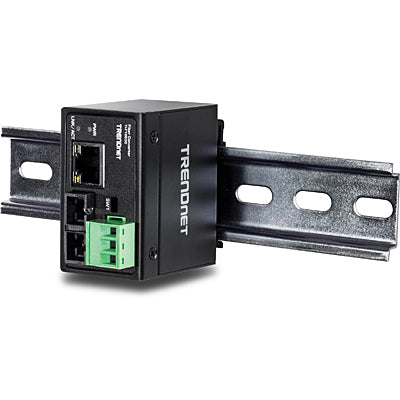 TRENDnet TI-F10S30 – Medienkonverter – 100Base-FX Singlemode SC, 1×RJ45 10/100, 30 km, IP40, DIN-Schiene