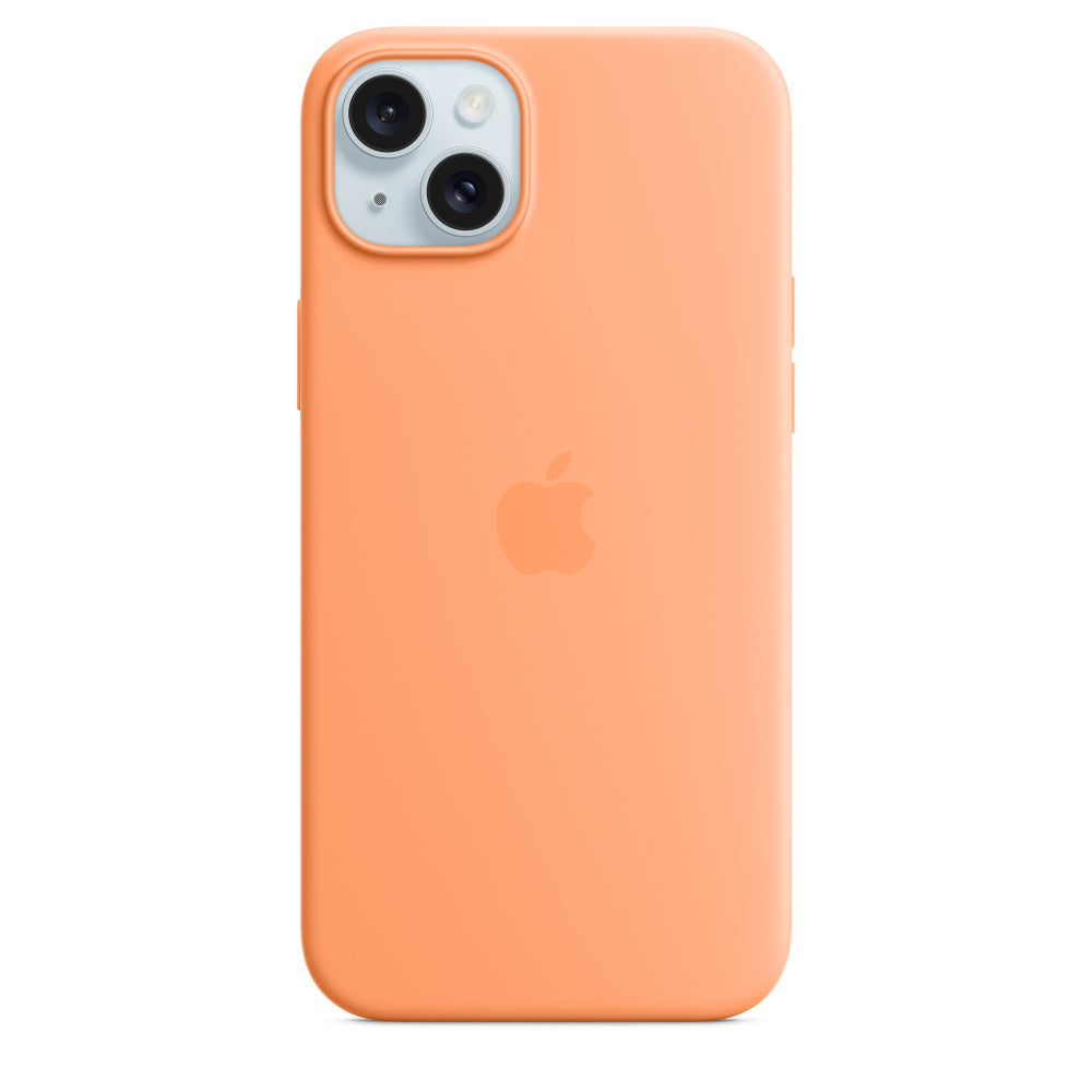 Apple Backcover – für Apple iPhone 15 Plus, MagSafe, Silikon, Orange