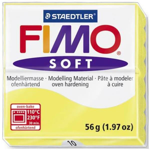 Staedtler Modelliermasse, FIMO Soft, Gelb, ofenhärtend (110 °C, 30 min), 56 g, 1 Stk.