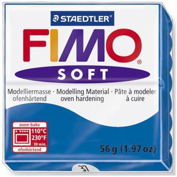 Staedtler Modelliermasse (ofenhärtend, 110 °C, 30 min), Soft, Blau, 1 Stk., 8020-37
