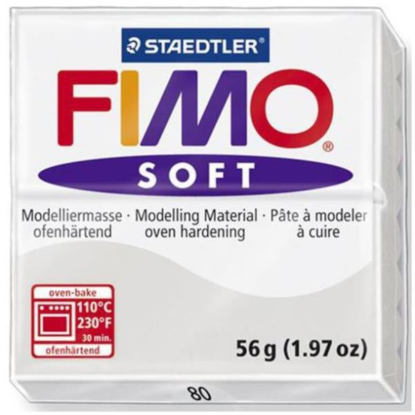 Staedtler Modelliermasse, Soft, Grau, ofenhärtend (110 °C, 30 min), 56 g, 1 Stk.