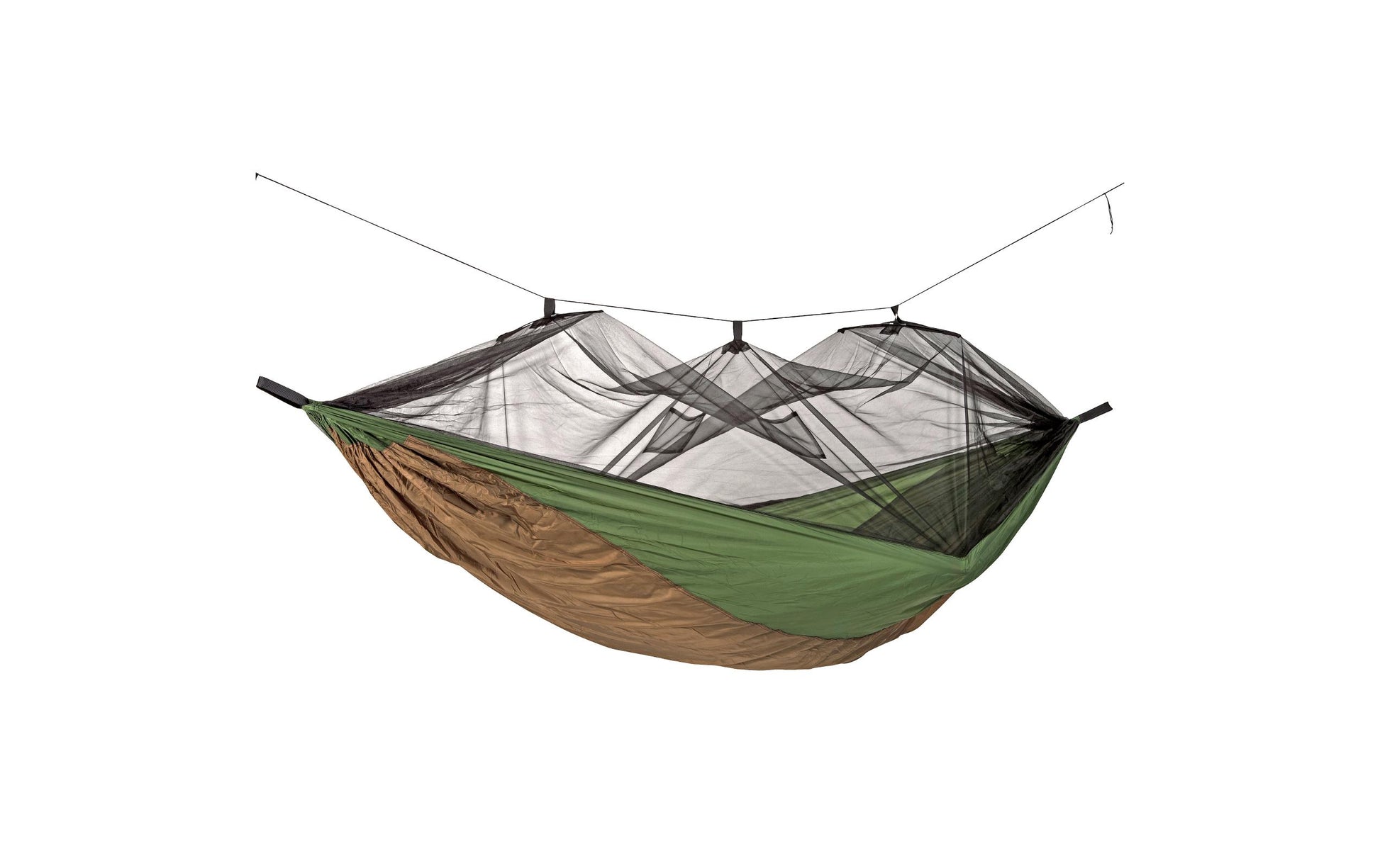 AMAZONAS Hängematte Adventure Moskito Thermo – mit Moskitonetz, faltbar – bis 150 kg – 305 × 140 cm – grün