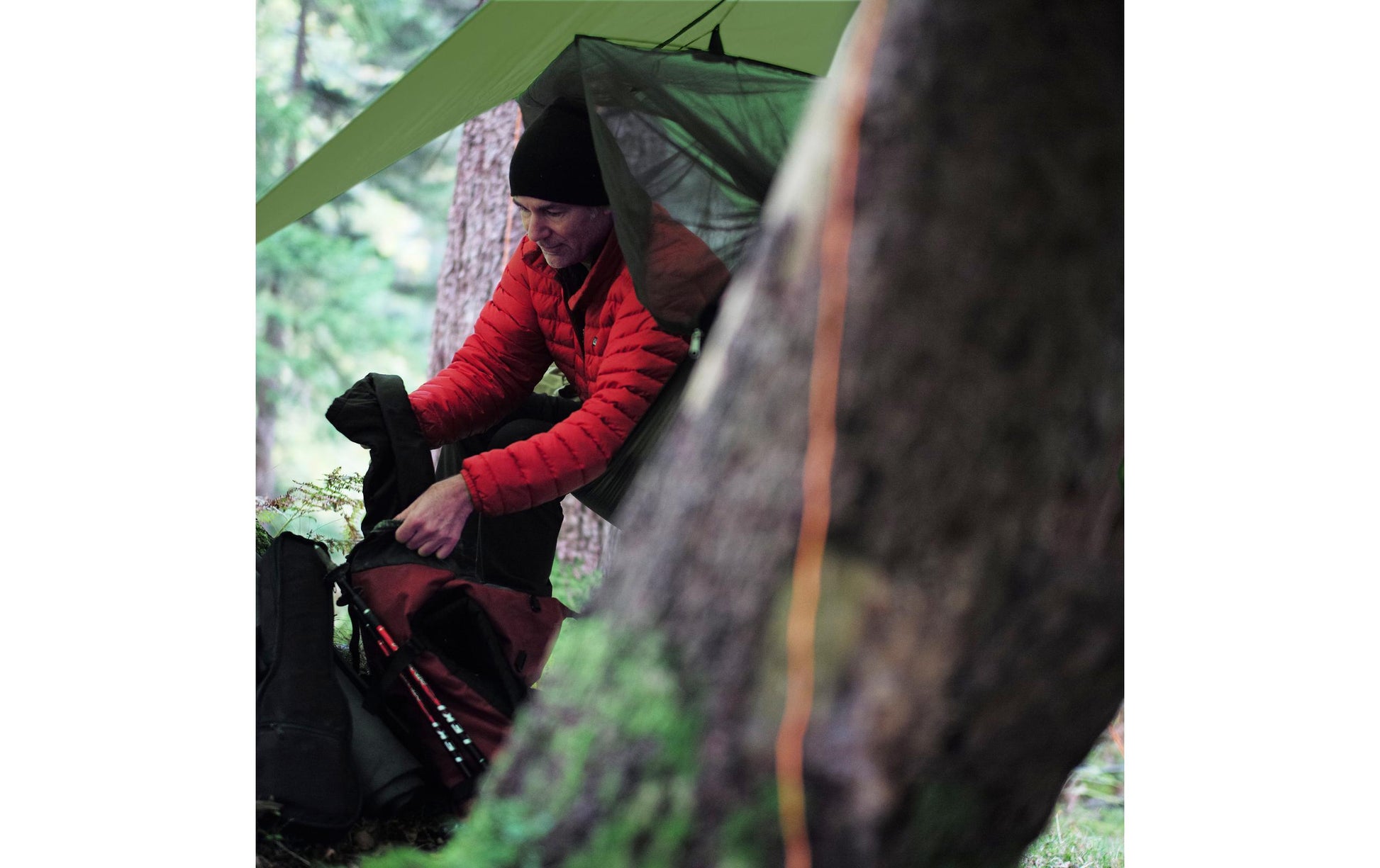 AMAZONAS Hängematte Adventure Moskito Thermo – mit Moskitonetz, faltbar – bis 150 kg – 305 × 140 cm – grün