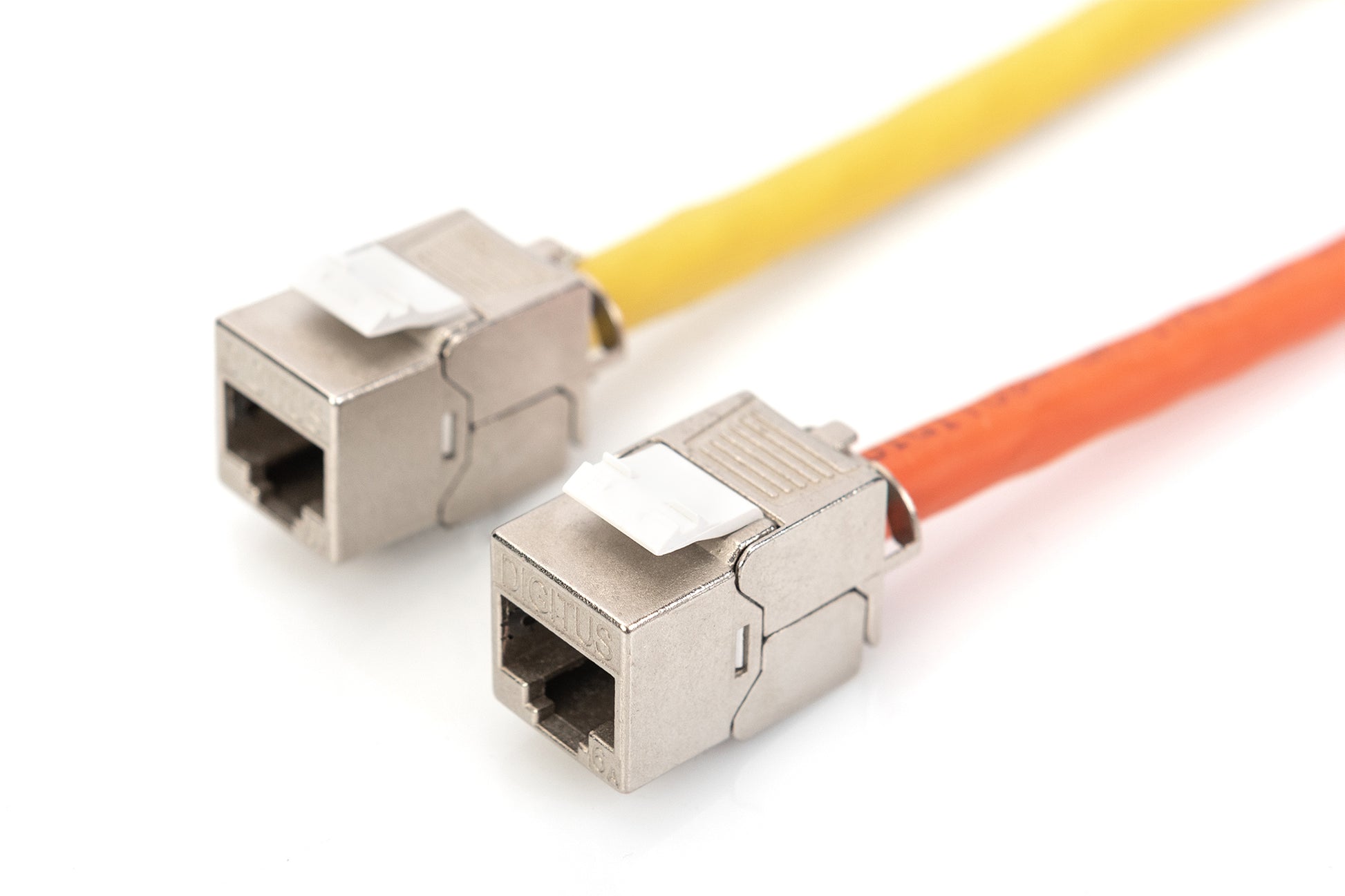 Digitus CAT 6A Keystone-Modul – Geschirmt, Werkzeugfreier Montageanschluss, 14×34×20 mm