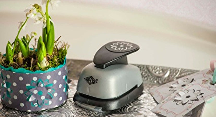 Wedo Motivstanzer Blume, Ø 35 mm, schwarz/grau