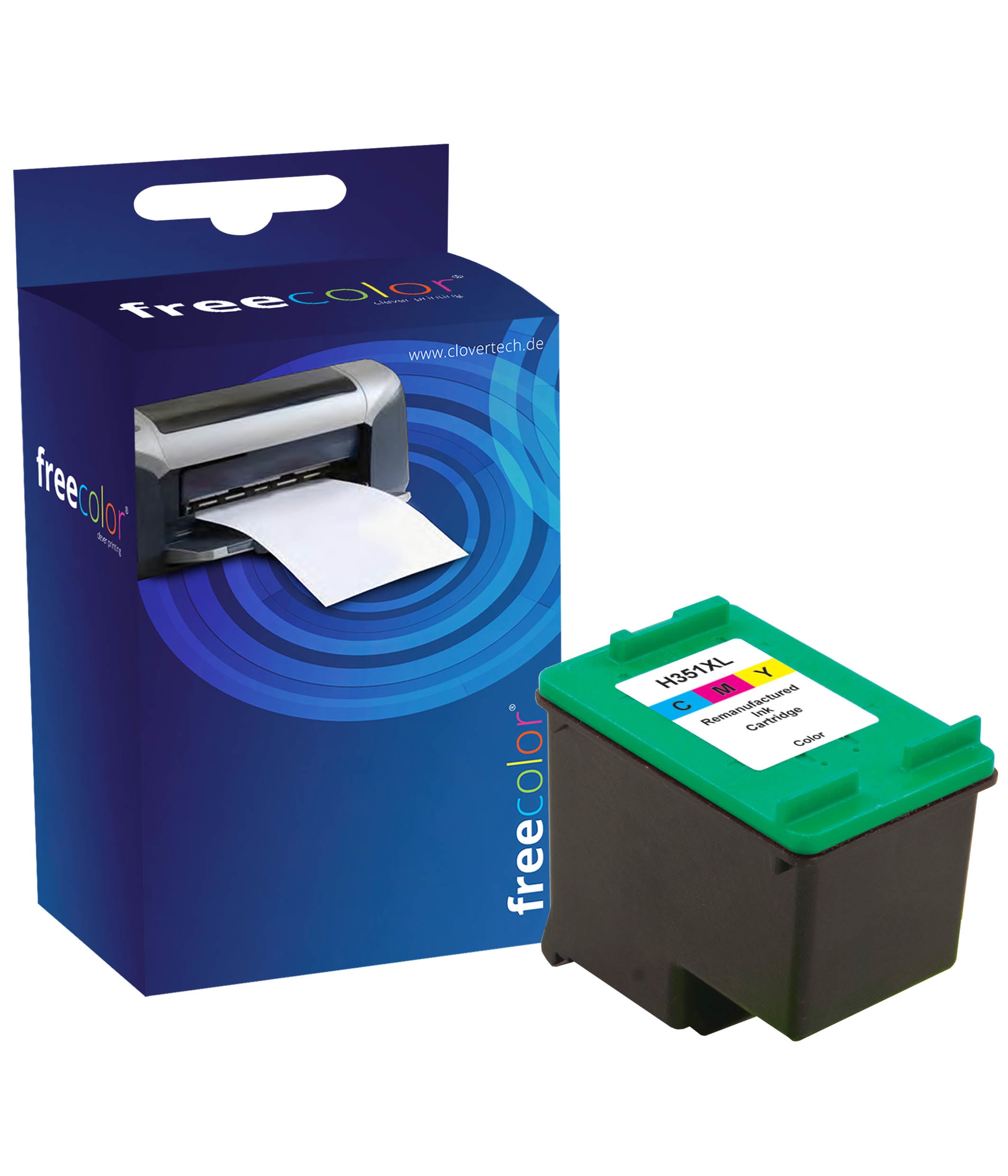 Freecolor Tintenpatronen-Multipack 351, kompatibel – für HP DeskJet D 4260, 4300, OfficeJet J 4360 und andere