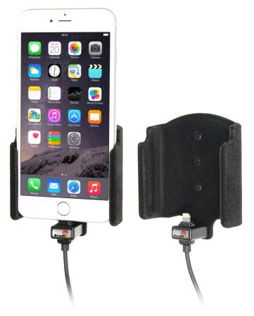 Brodit Auto-Halterung, aktiv, drehbar 22° mit Ladefunktion (12 V) – für iPhone 6S Plus – Grau