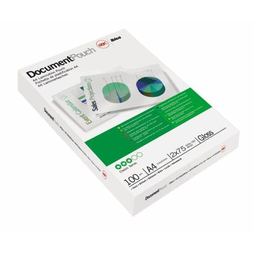 GBC Laminierfolien A4, glänzend – 75 µm, 216 × 303 mm, 100 Stk.