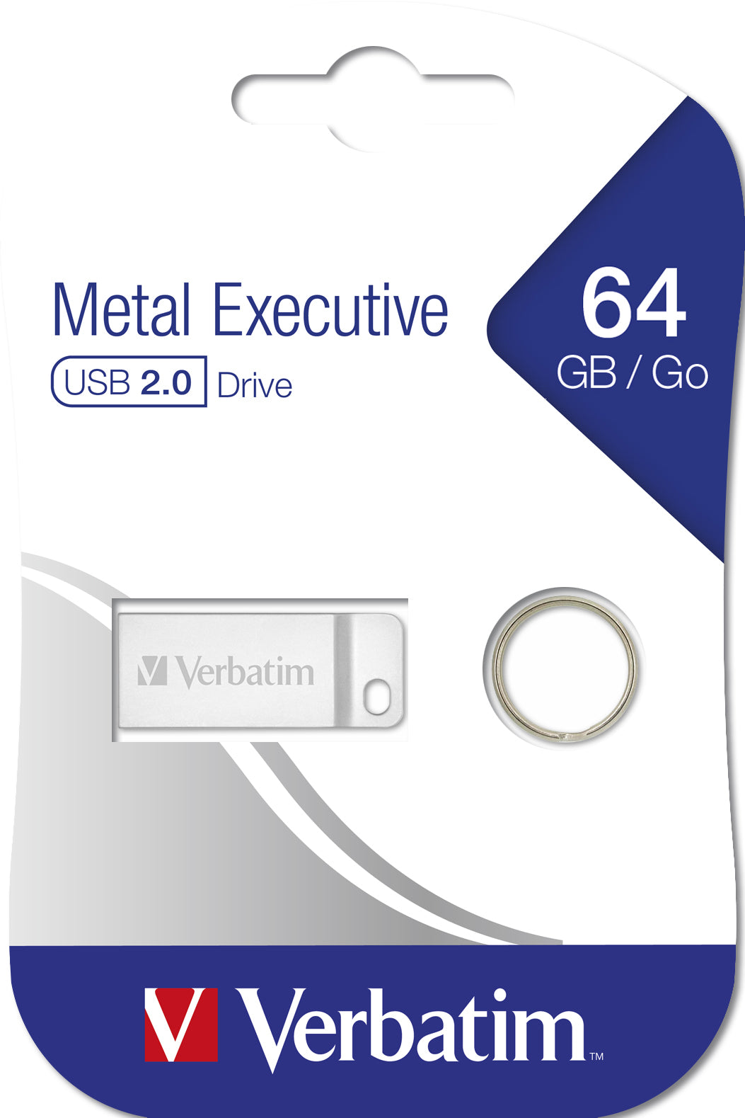 Verbatim USB-Stick – 64 GB, USB 2.0, Metallgehäuse