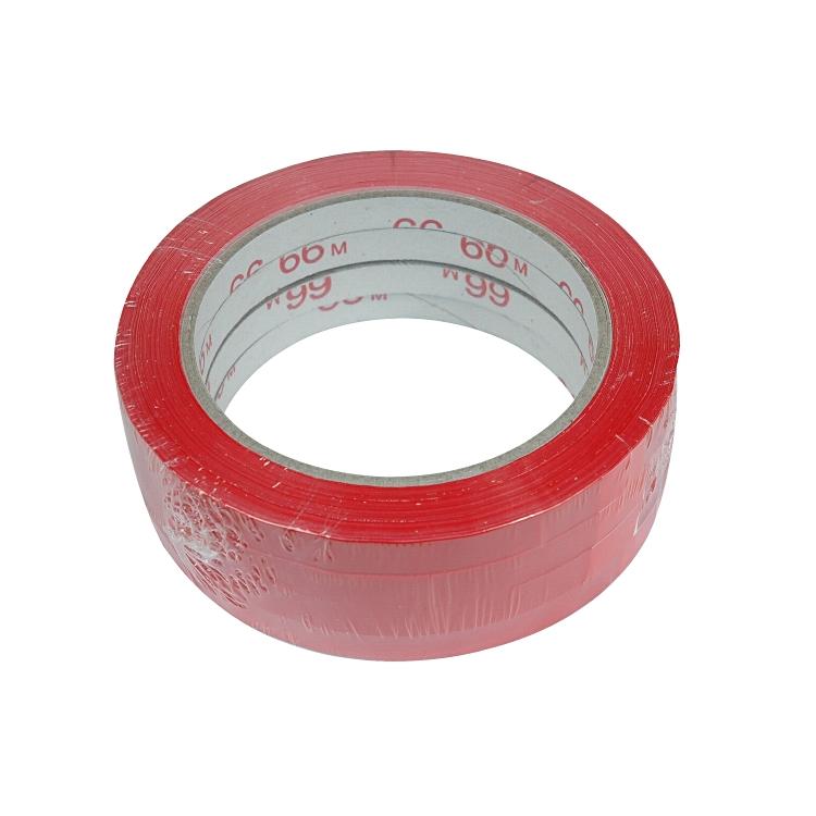 Verpackungsband – PVC, 9 mm × 66 m, Rot, 4 Rollen