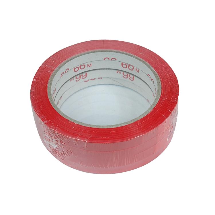 Verpackungsband – PVC, 9 mm × 66 m, Rot, 4 Rollen