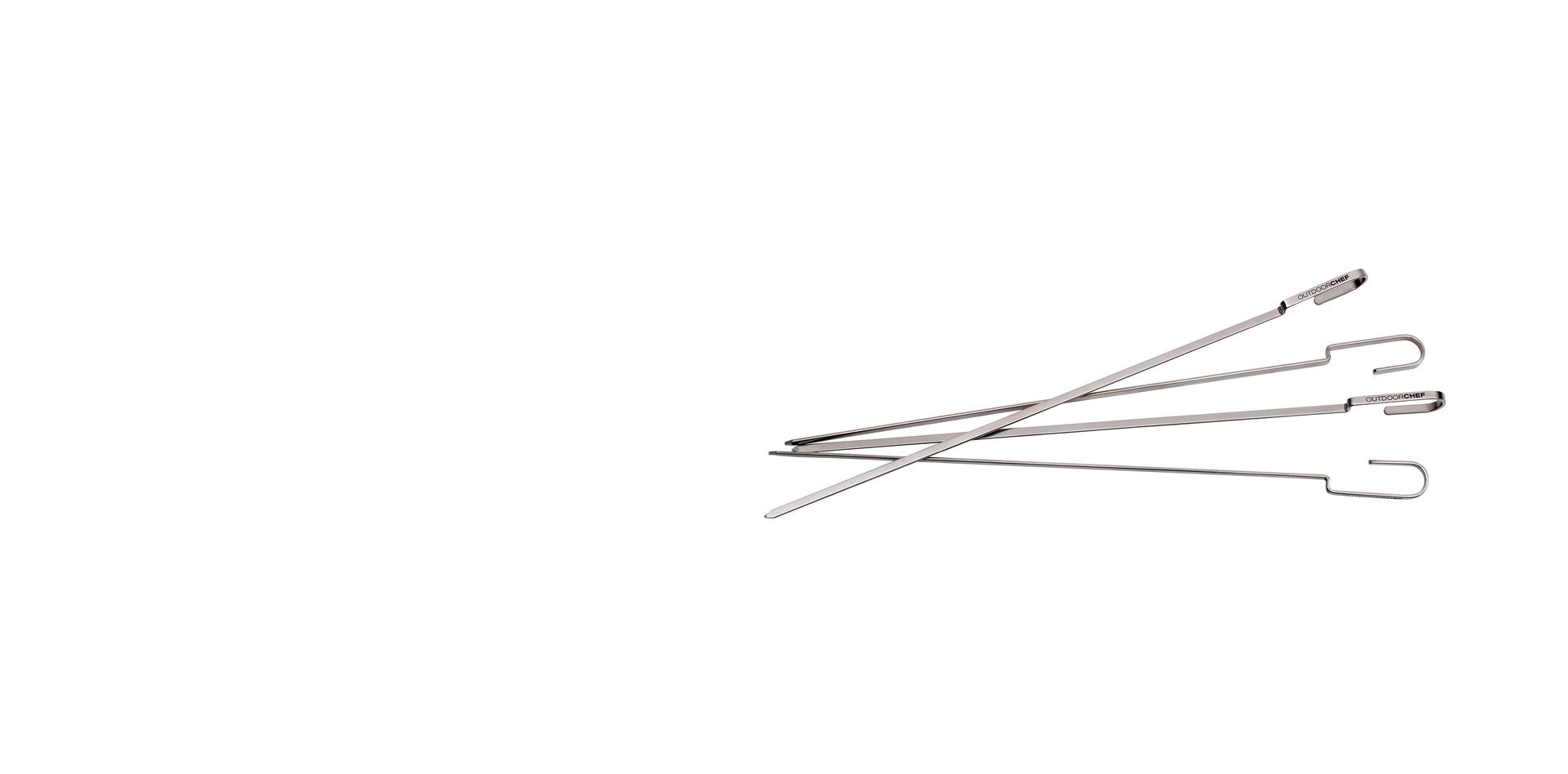 OUTDOORCHEF Grillspiesse 4 Stk., 0,6 × 0,3 × 40 cm, Edelstahl, Silber