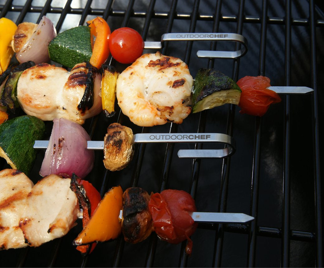 OUTDOORCHEF Grillspiesse 4 Stk., 0,6 × 0,3 × 40 cm, Edelstahl, Silber