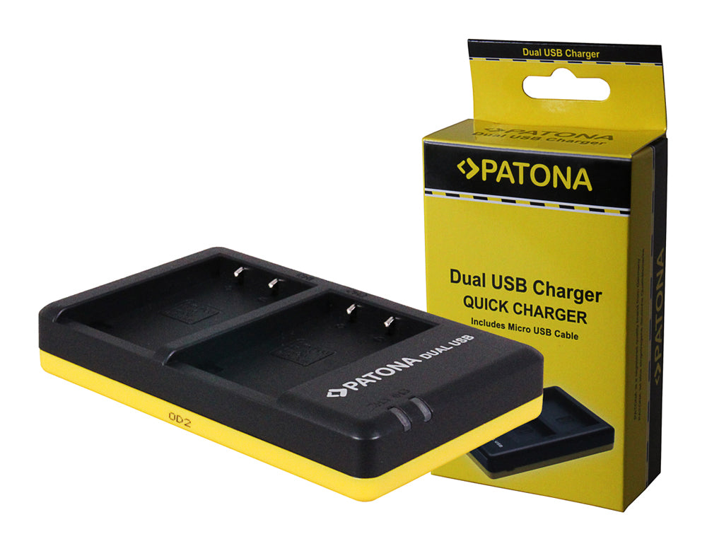 PATONA BLC12 Ladegerät – 5,9 W, mit Mikro-USB-Kabel – für Panasonic DMW-BLC12 E, BLC12, BLC12PP