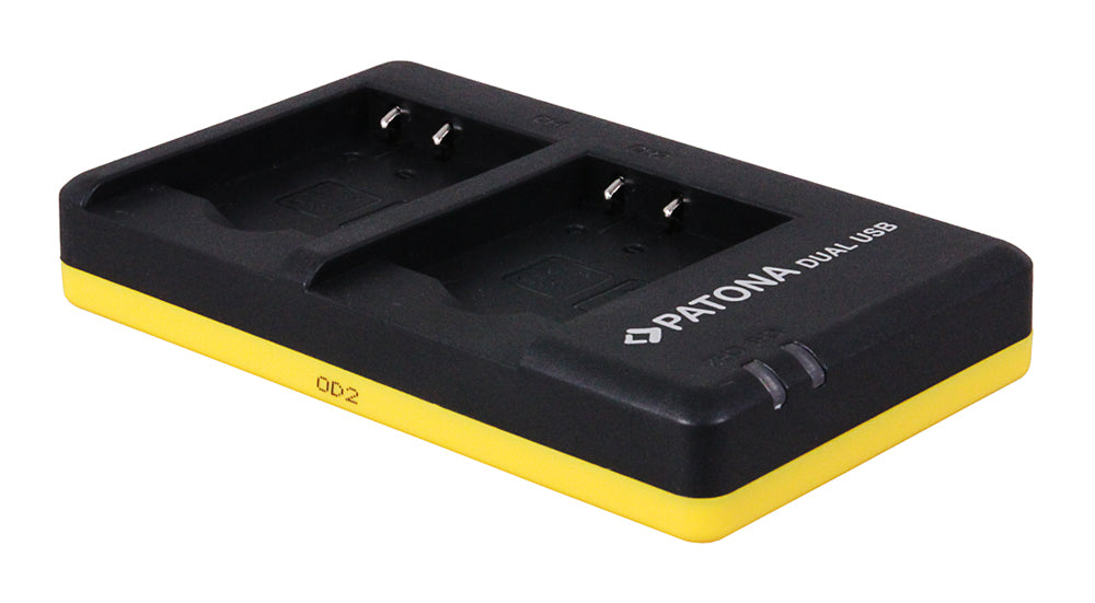PATONA Dual-Ladegerät – 3,07 W, LED-Anzeige, Überlastschutz – für Sony Cybershot DSC-W310, DSC-W320, DSC-W350