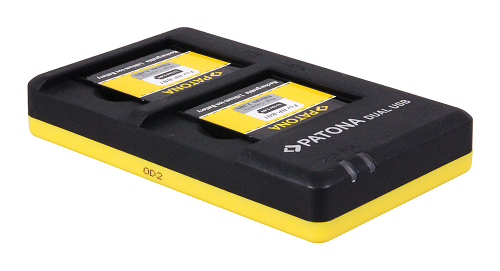 PATONA Dual-Ladegerät – 3,07 W, LED-Anzeige, Überlastschutz – für Sony Cybershot DSC-W310, DSC-W320, DSC-W350