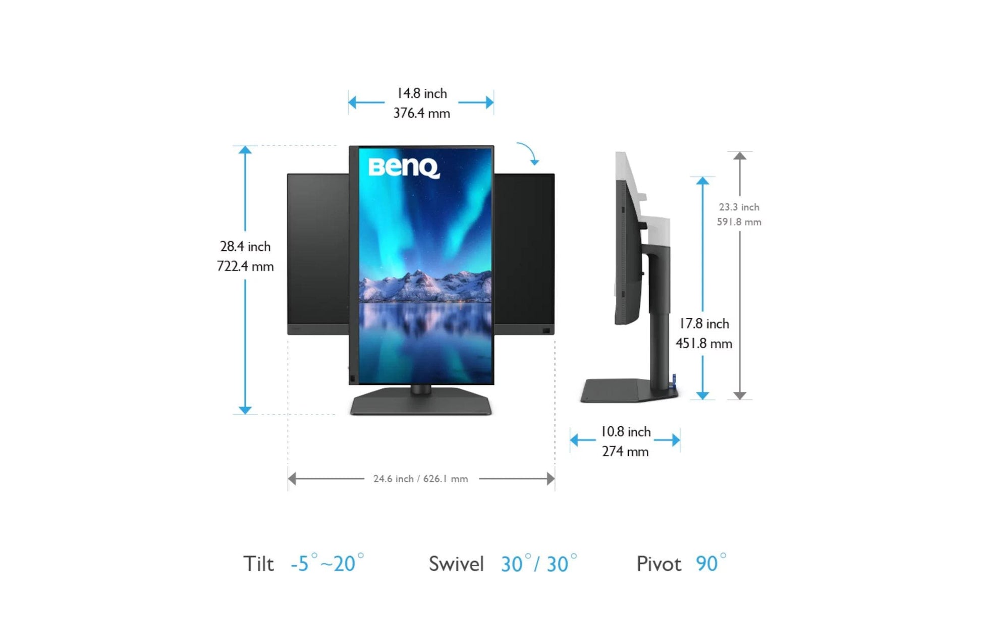 BenQ SW272U – Monitor, 27", IPS, 60 Hz, 400 cd/m², USB-C, Kartenleser, VESA 100 × 100, Schwarz