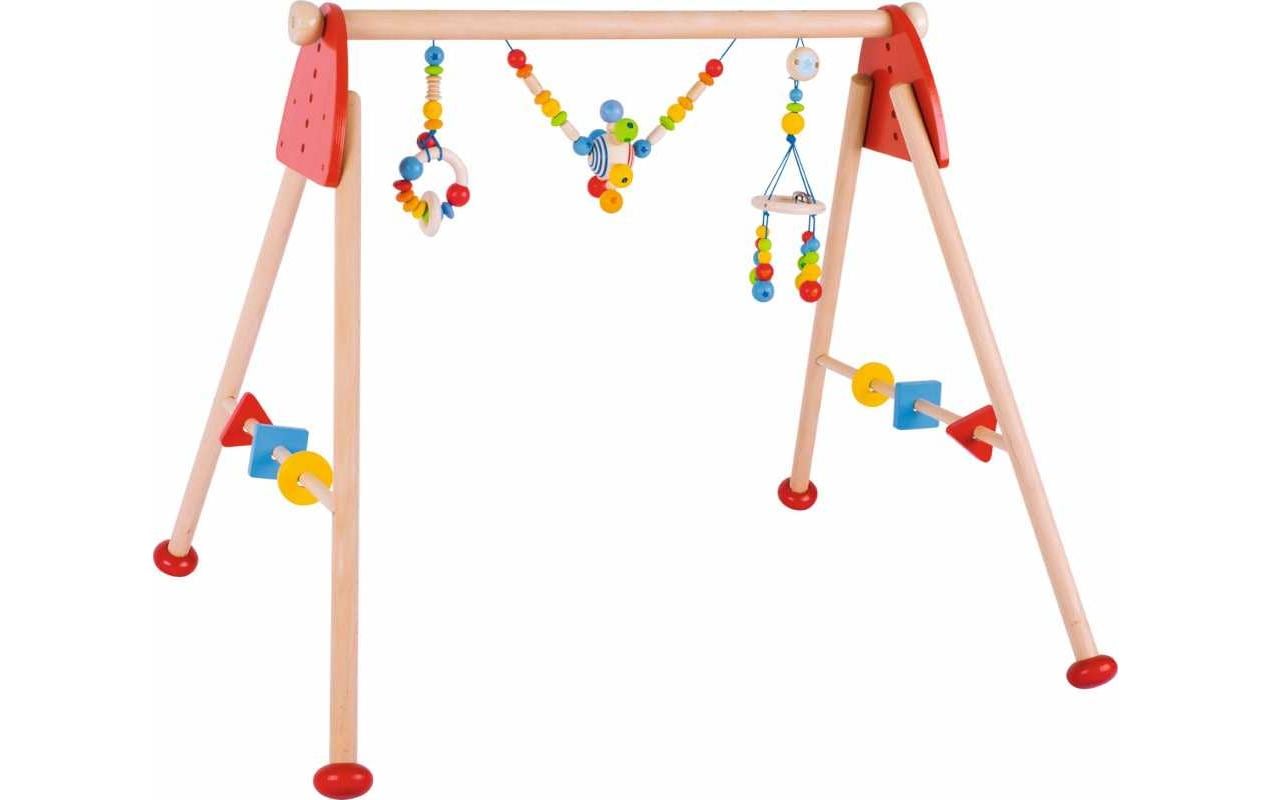 Goki Baby-Turnhalle – höhenverstellbar – 55 × 53 × 63 cm – Holz, mehrfarbig