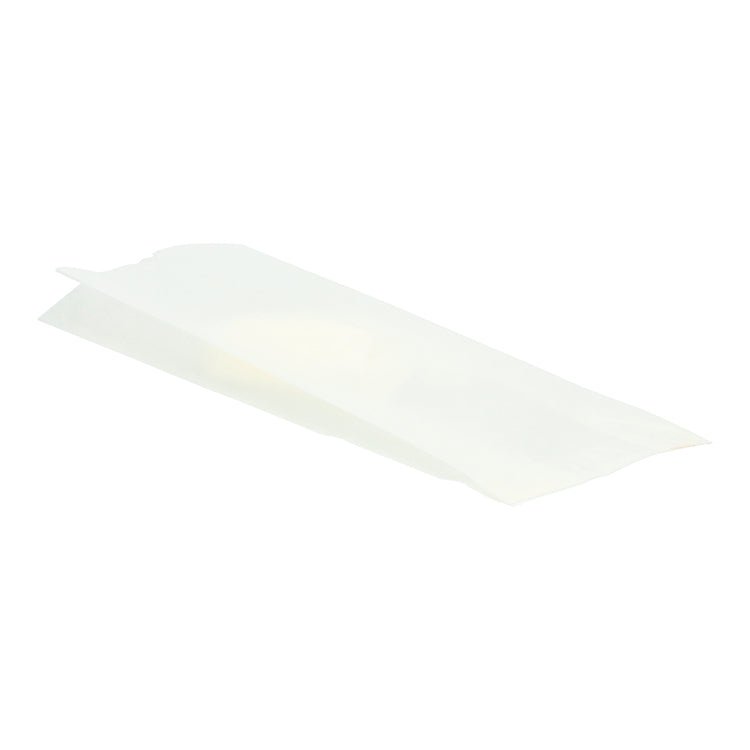 SF Papierbeutel – weiss, Pergamin, 11+5,5 × 28 cm, lebensmittelecht, 1000 Stück