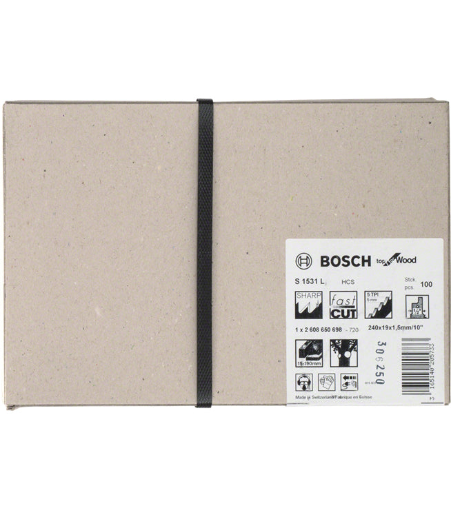 Bosch Professional – Säbelsägeblatt, S 1531 L, 240 mm, 100 Stk.