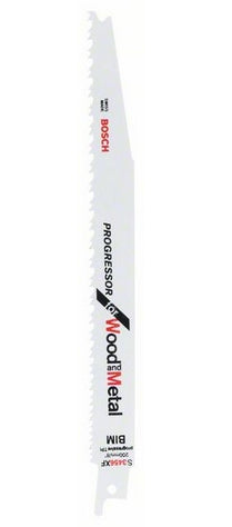 Bosch Professional – Säbelsägeblatt, Progressor Wood and Metal, S 3456 XF, 200 mm, 100 Stk.