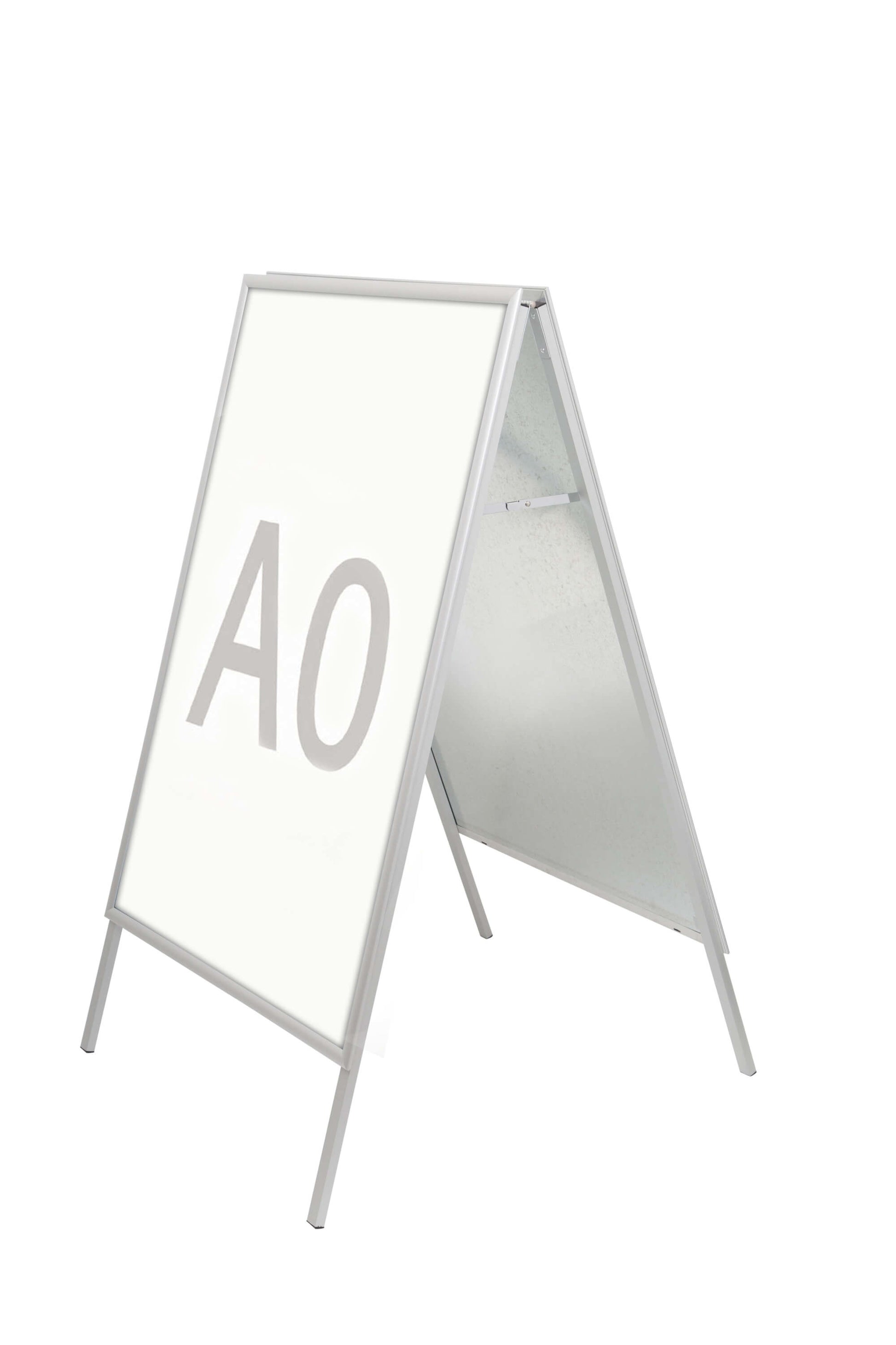 MAUL Plakatständer – für A0 hoch, silber, Metall/Kunststoff, 873×940×1403 mm