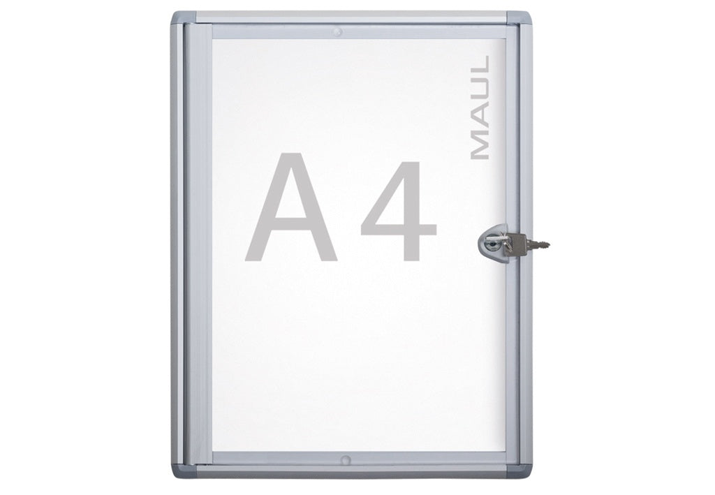 MAULextraslim Schaukasten – Klapptür – magnetische Metallrückwand – 1 × DIN A4 – abschliessbar