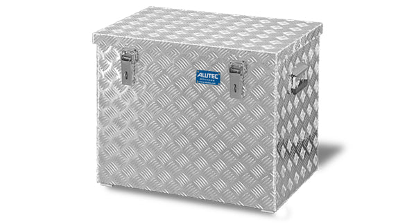 Alutec R 120 Aufbewahrungsbox 120 l – mit Deckel, abschliessbar, Aluminium, B 622 × H 520 × T 425 mm