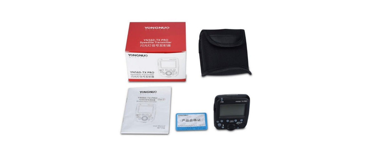 Yongnuo YN-560-TXPRO-C Blitz-Fernauslöser – 2,4 GHz, 100 m, 6 Gruppen, 16 Kanäle, LCD – für Canon – Schwarz